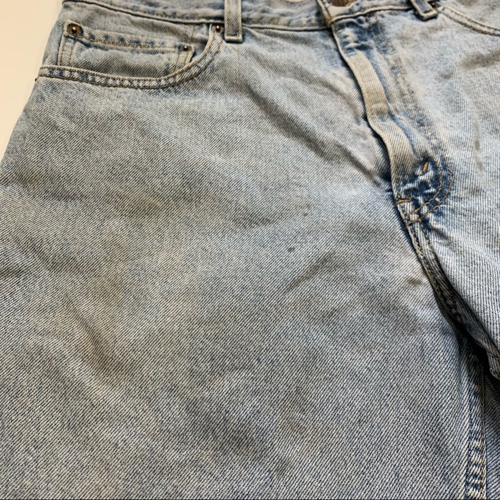 Levi Strauss Signature Vintage Distressed Casual Jean Shorts Size Waist 34 - Picture 3 of 7
